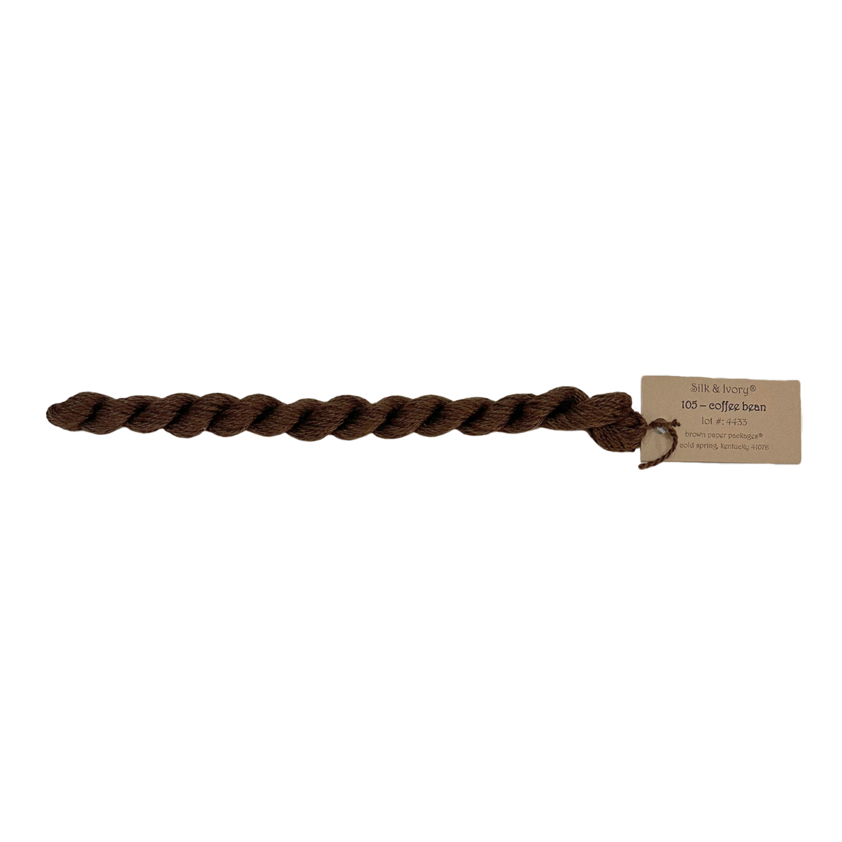 Silk & Ivory Thread - Coffee Bean