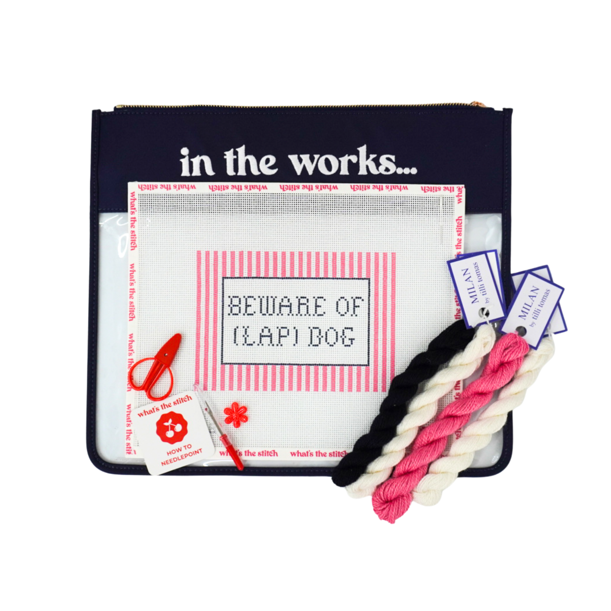 Beware of (Lap) Dog Beginner Needlepoint Kit