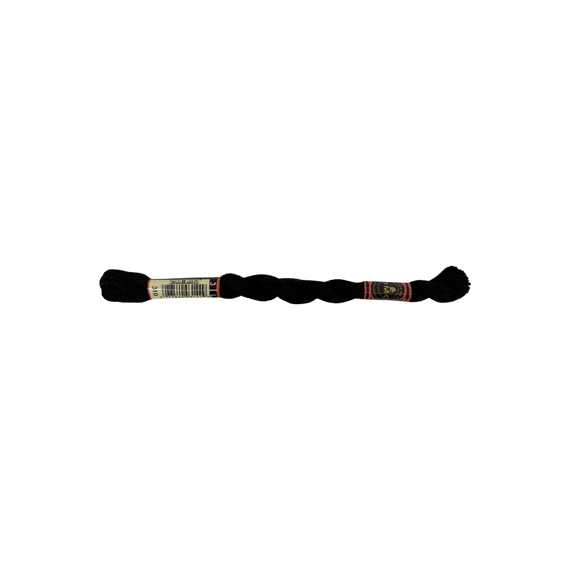 DMC 3 Pearl Cotton - Metallic Black #310