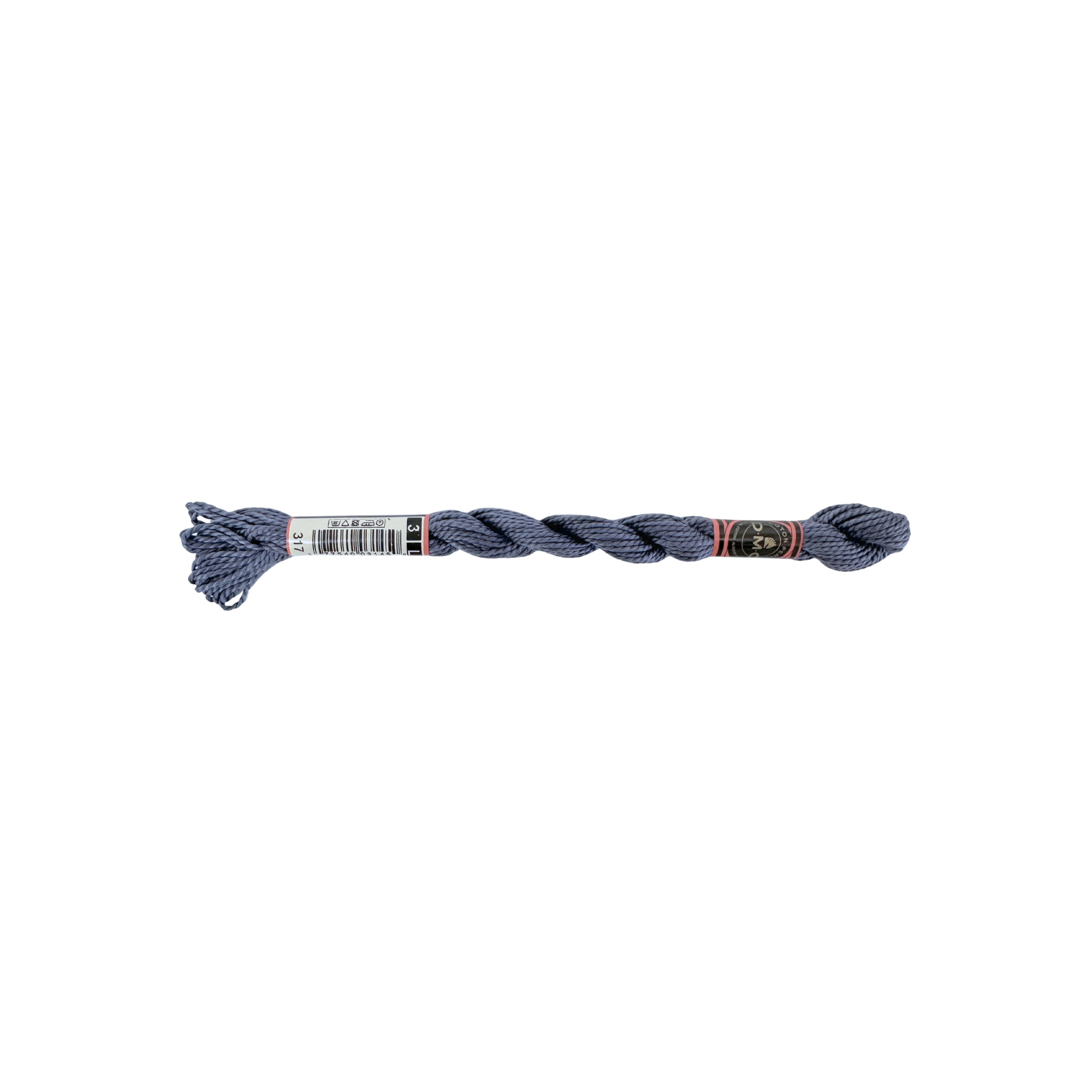 DMC 3 Pearl Cotton - Metallic Steel #317