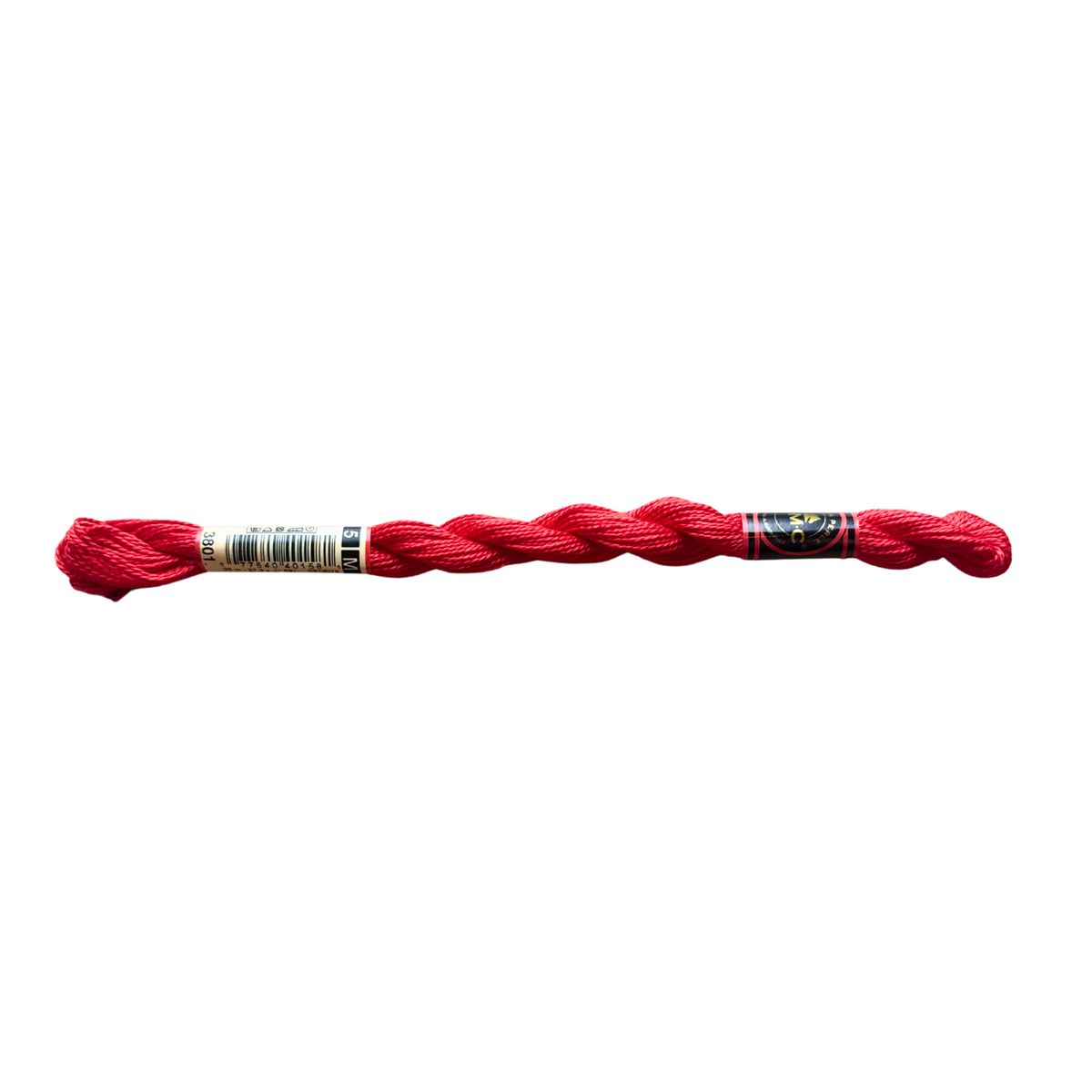 DMC 5 Pearl Cotton - Tulip Red #3801