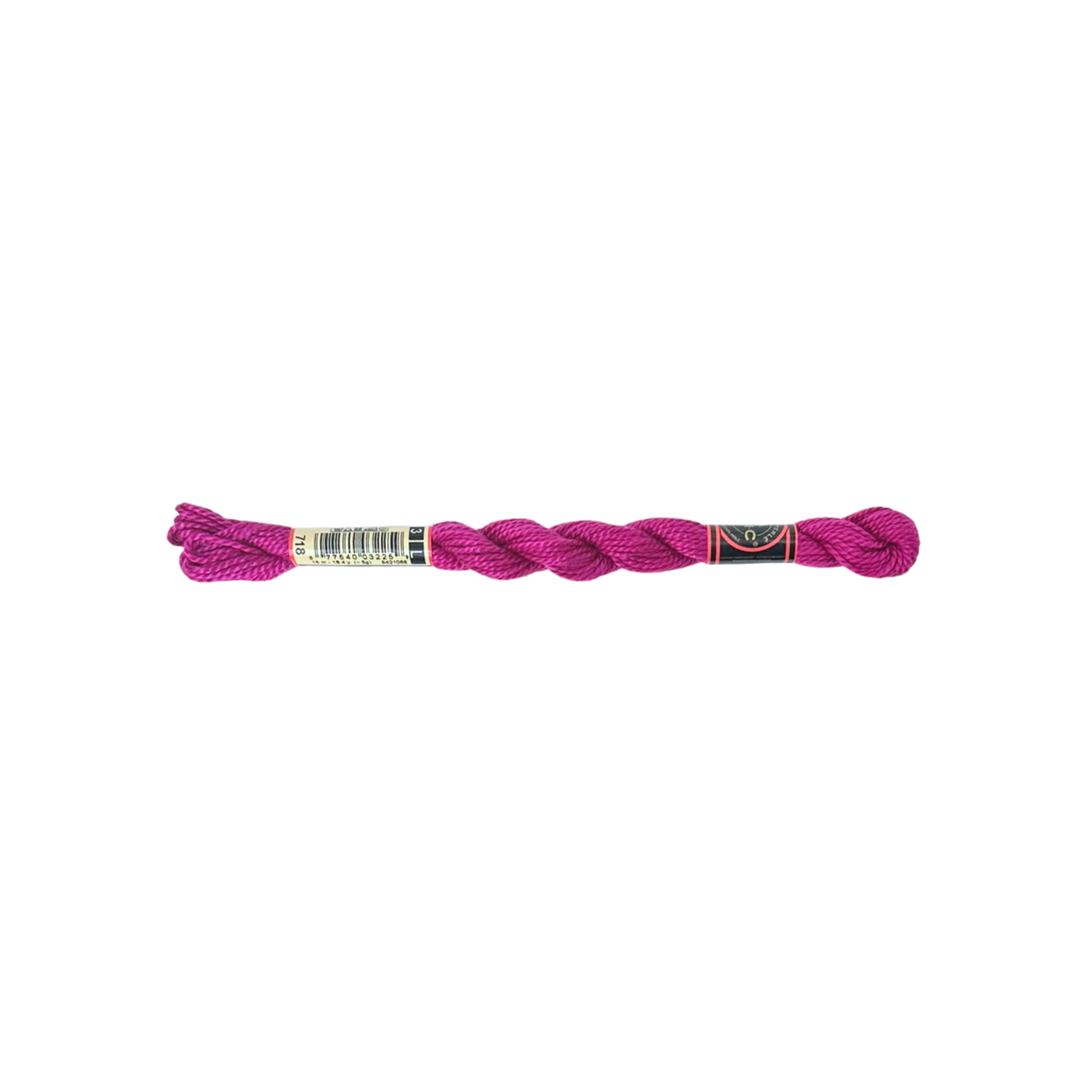 DMC 3 Pearl Cotton - Metallic Rose Magenta #718