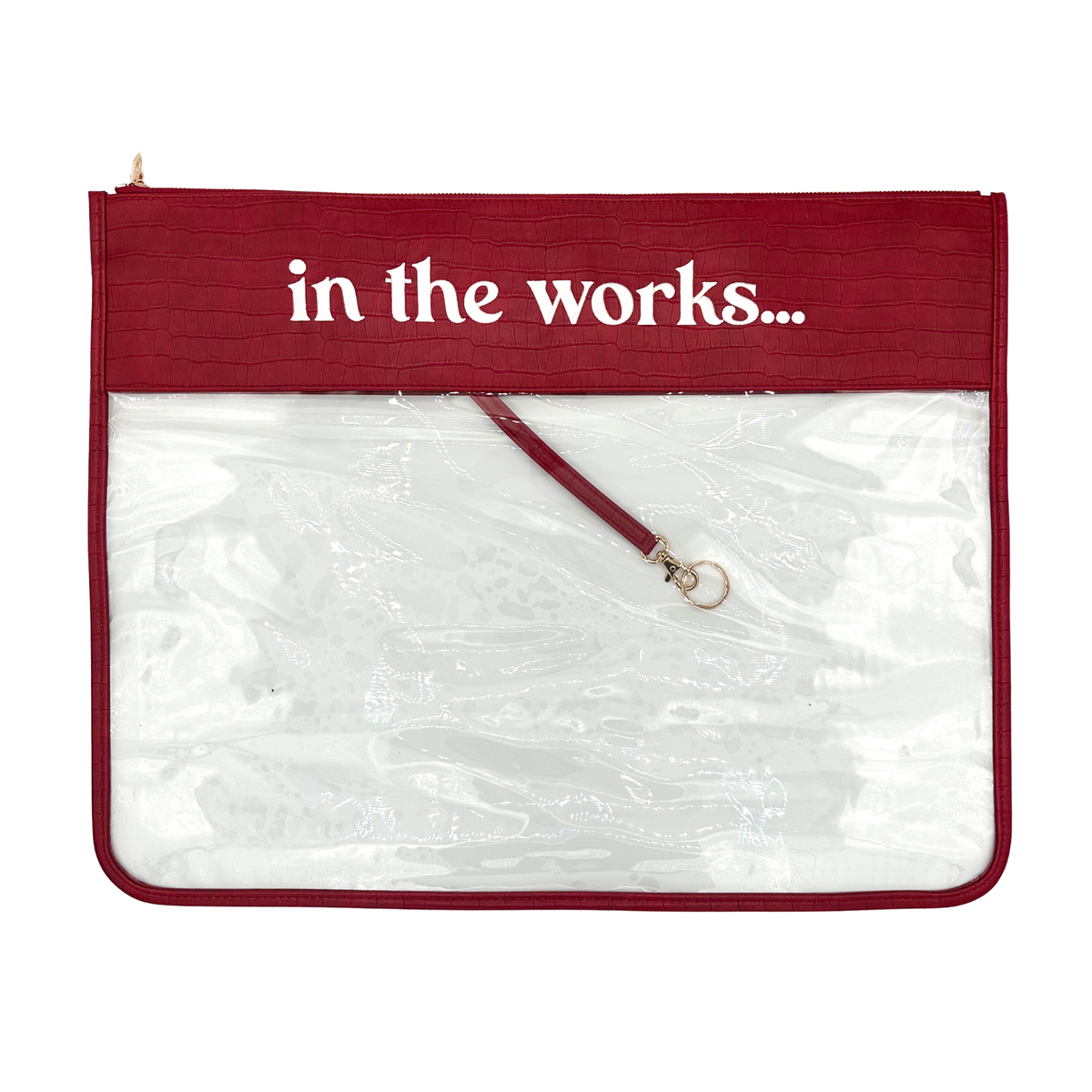 Extra Large In the Works Project Bag - Red Croc