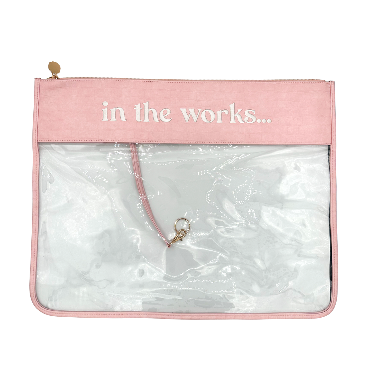 Extra Large In the Works Project Bag - Bubblegum Croc