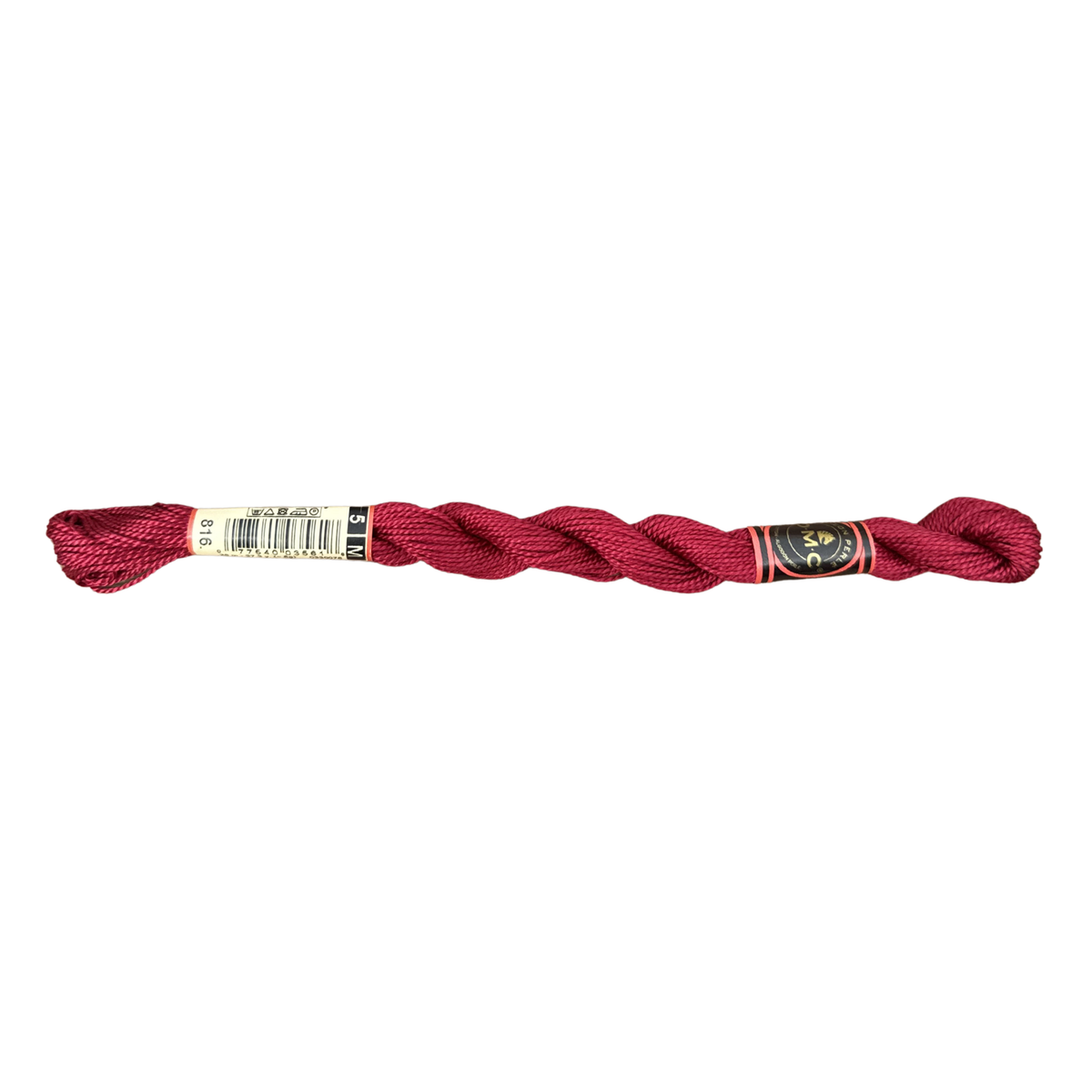 DMC 5 Pearl Cotton - Cherry Red #816