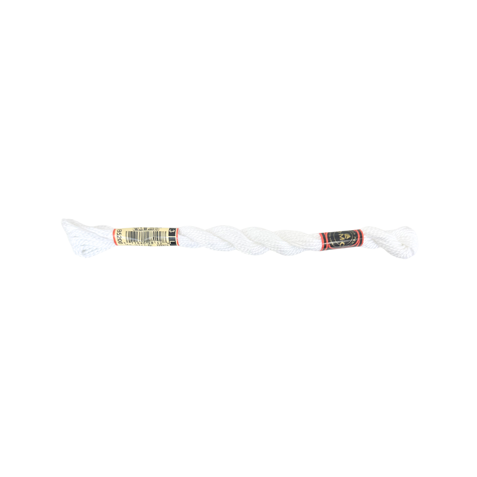 DMC 3 Pearl Cotton - Pearlescent White Light #B5200