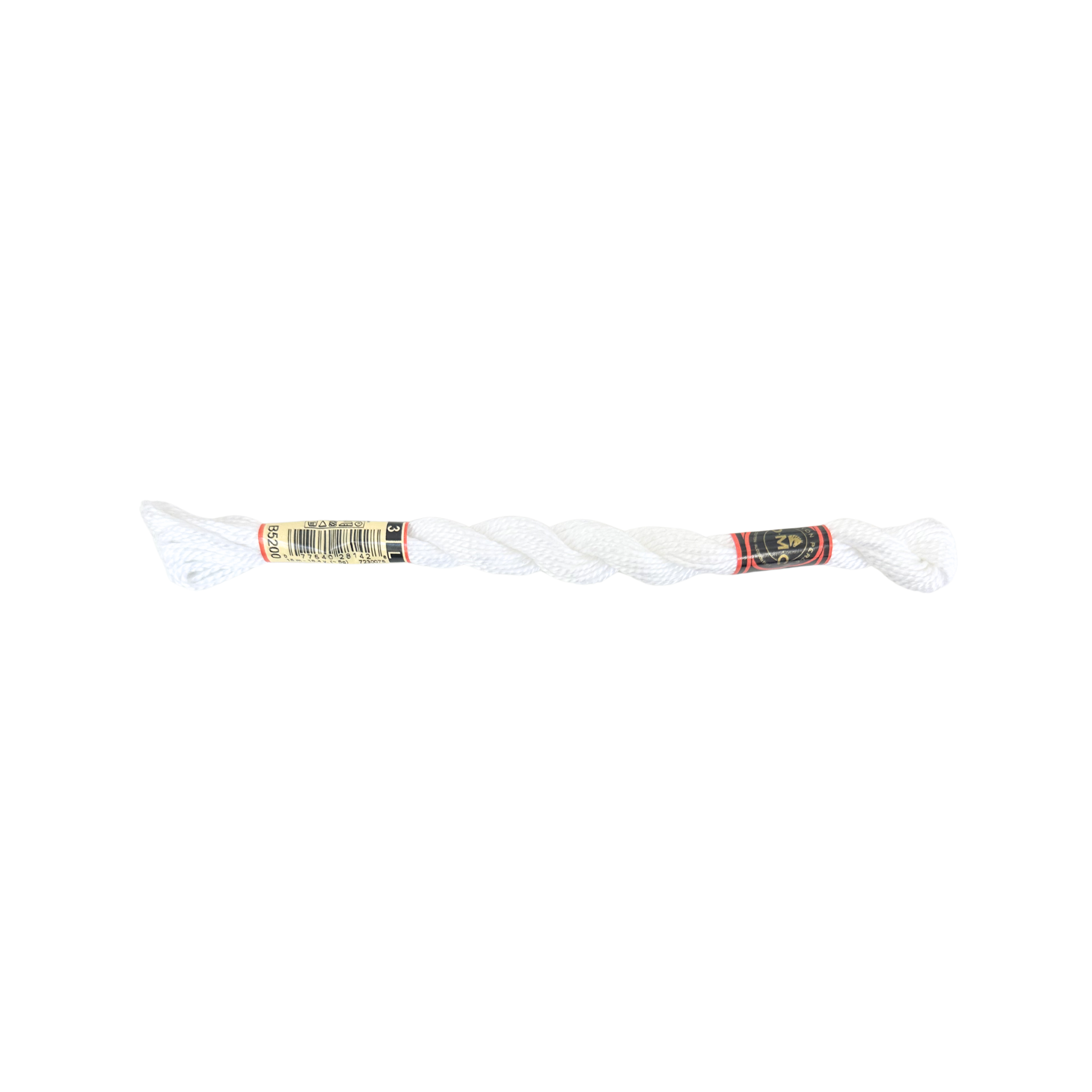 DMC 3 Pearl Cotton - Pearlescent White Light #B5200
