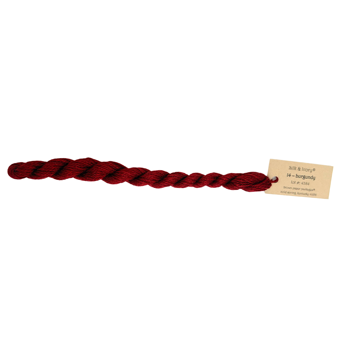 Silk & Ivory Thread - Burgundy