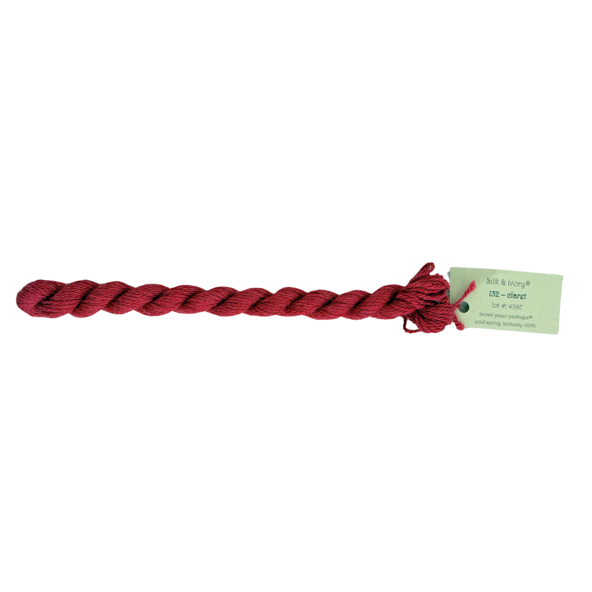 Silk & Ivory Thread - Claret