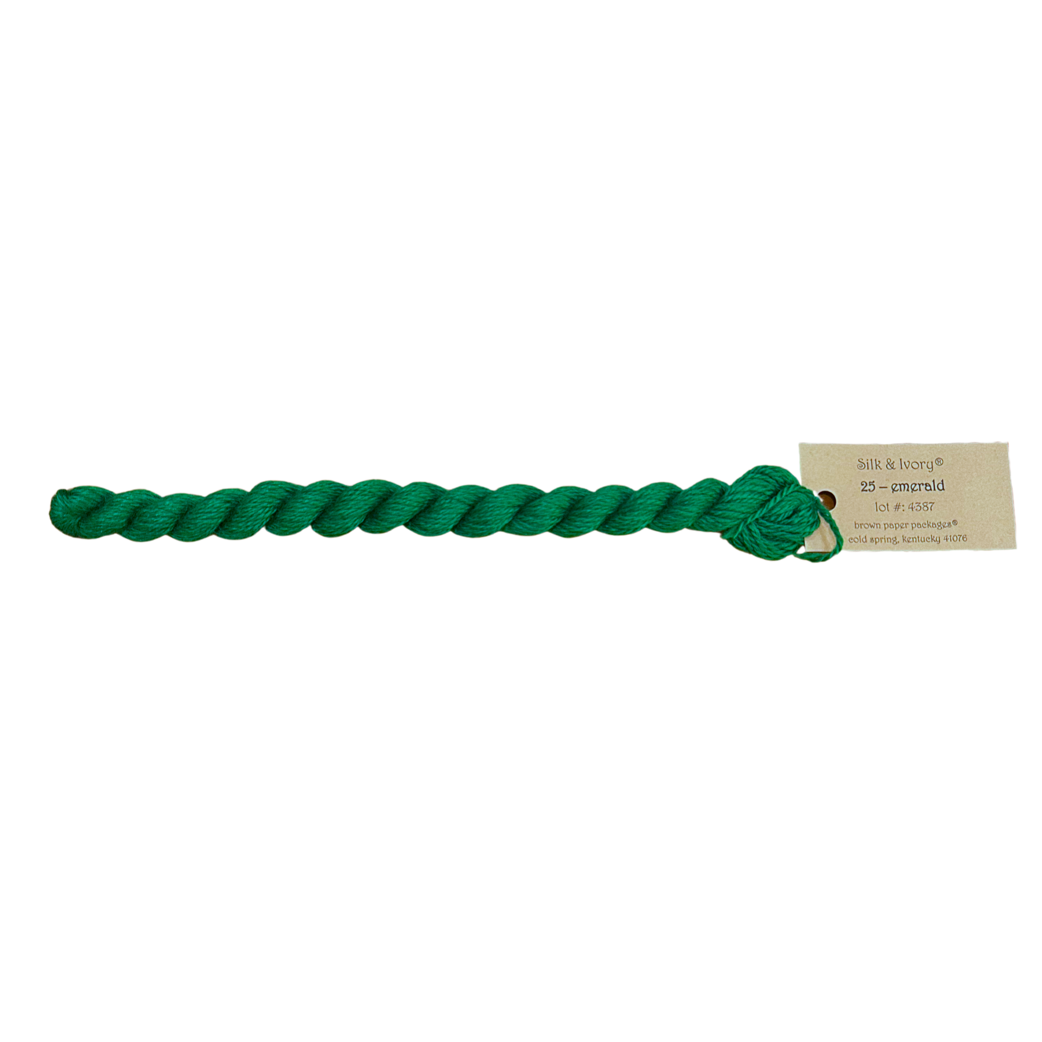 Silk & Ivory Thread - Emerald