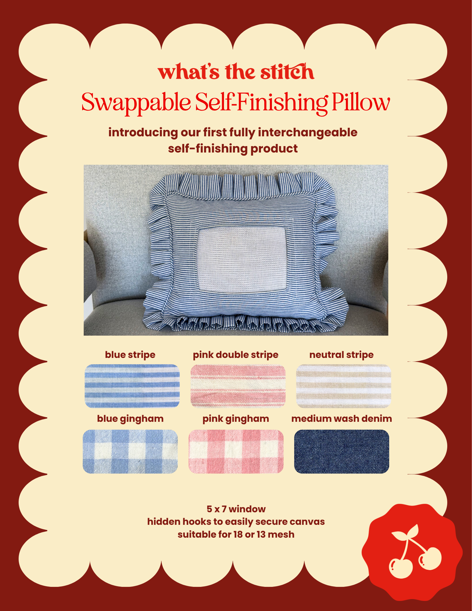 Swappable Self-Finishing Pillow (PRE-ORDER)