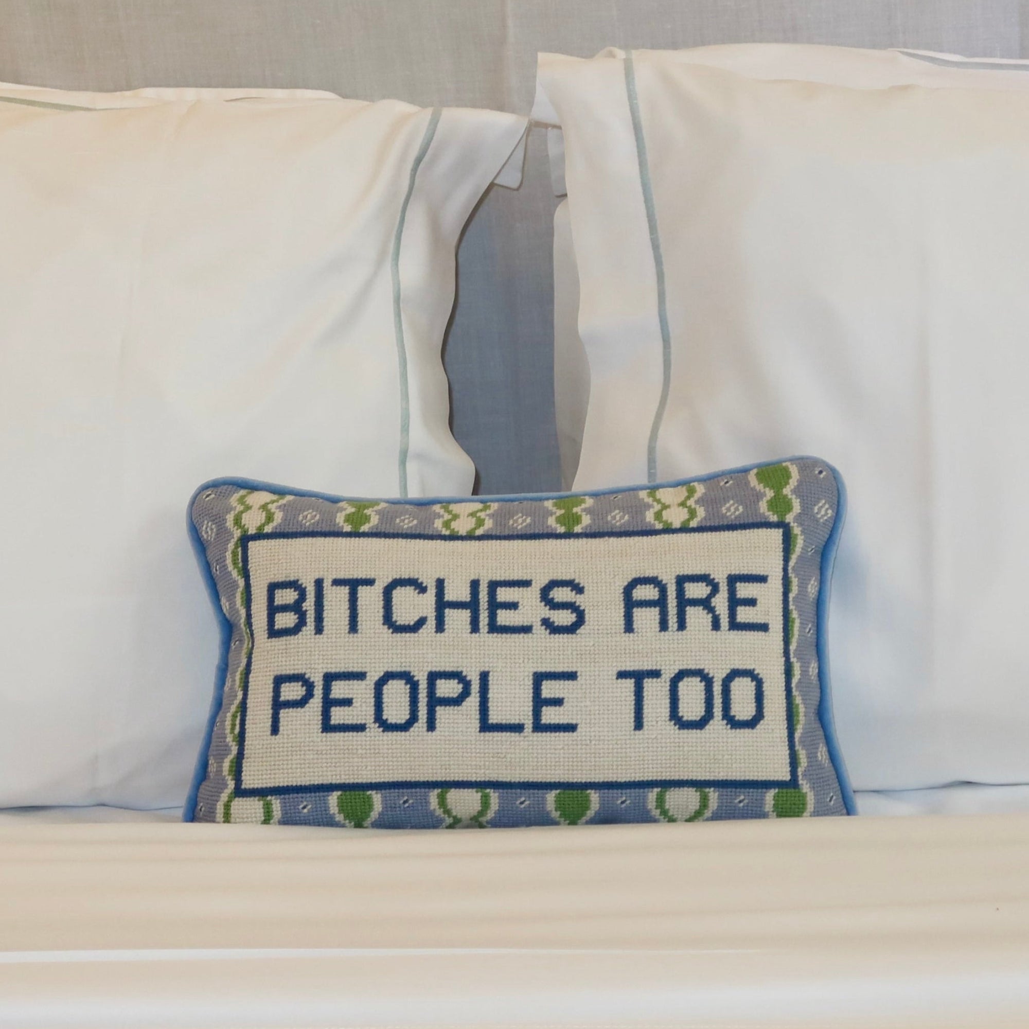 Bitches Are People Too - Needlepoint Pillow