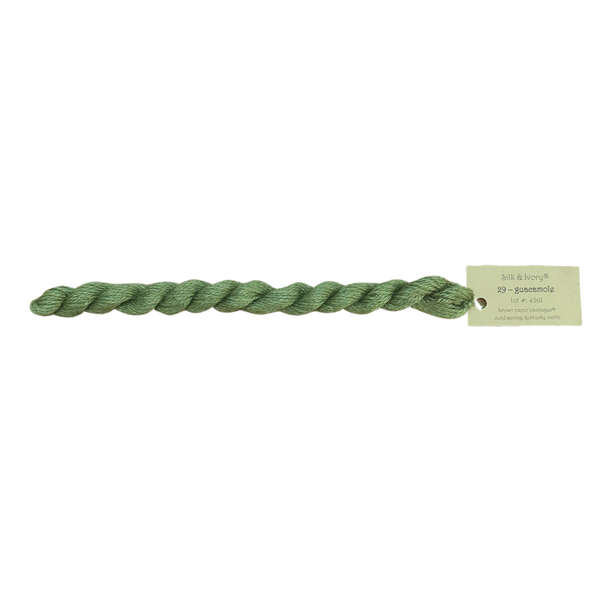 Silk & Ivory Thread - Guacamole