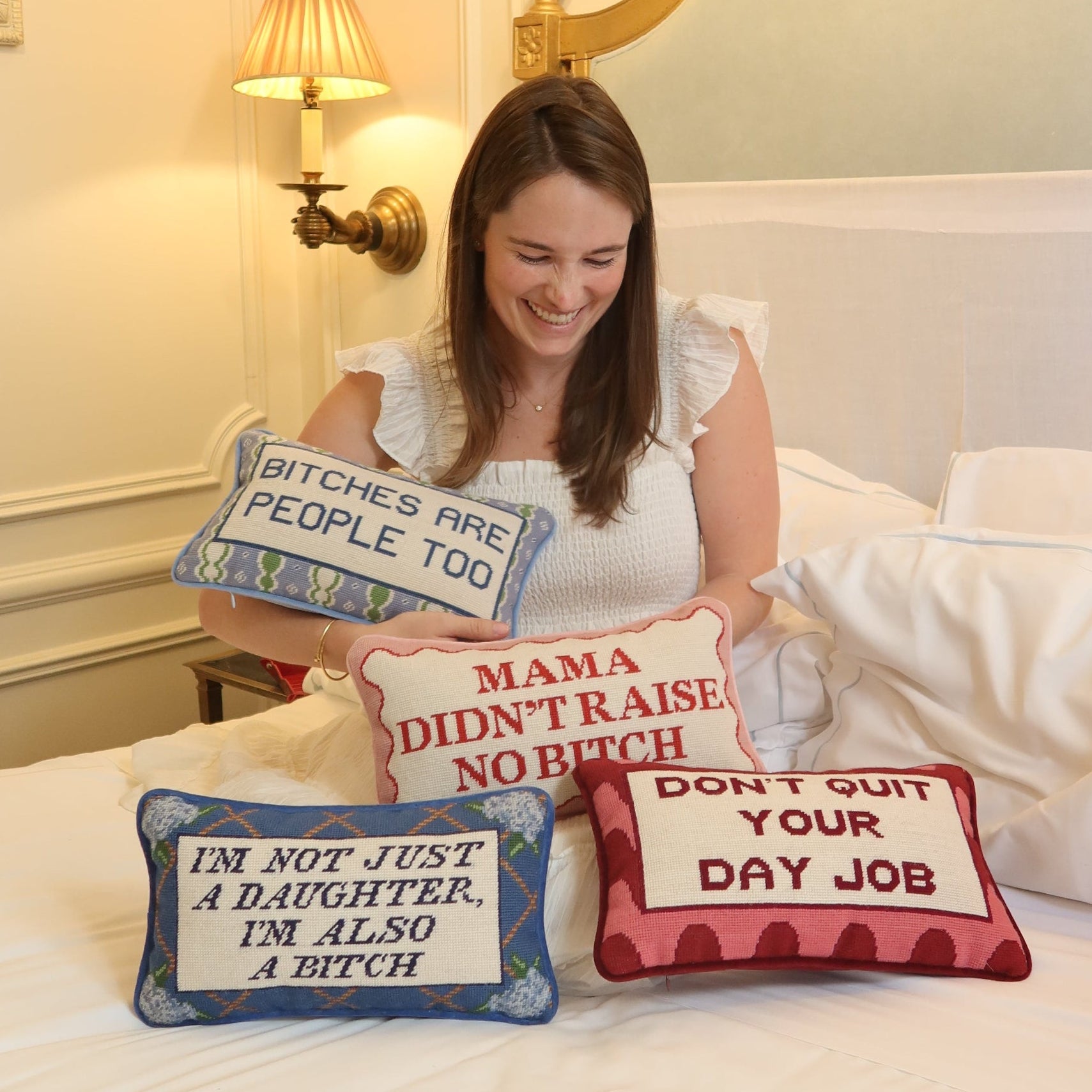 Bitches Are People Too - Needlepoint Pillow