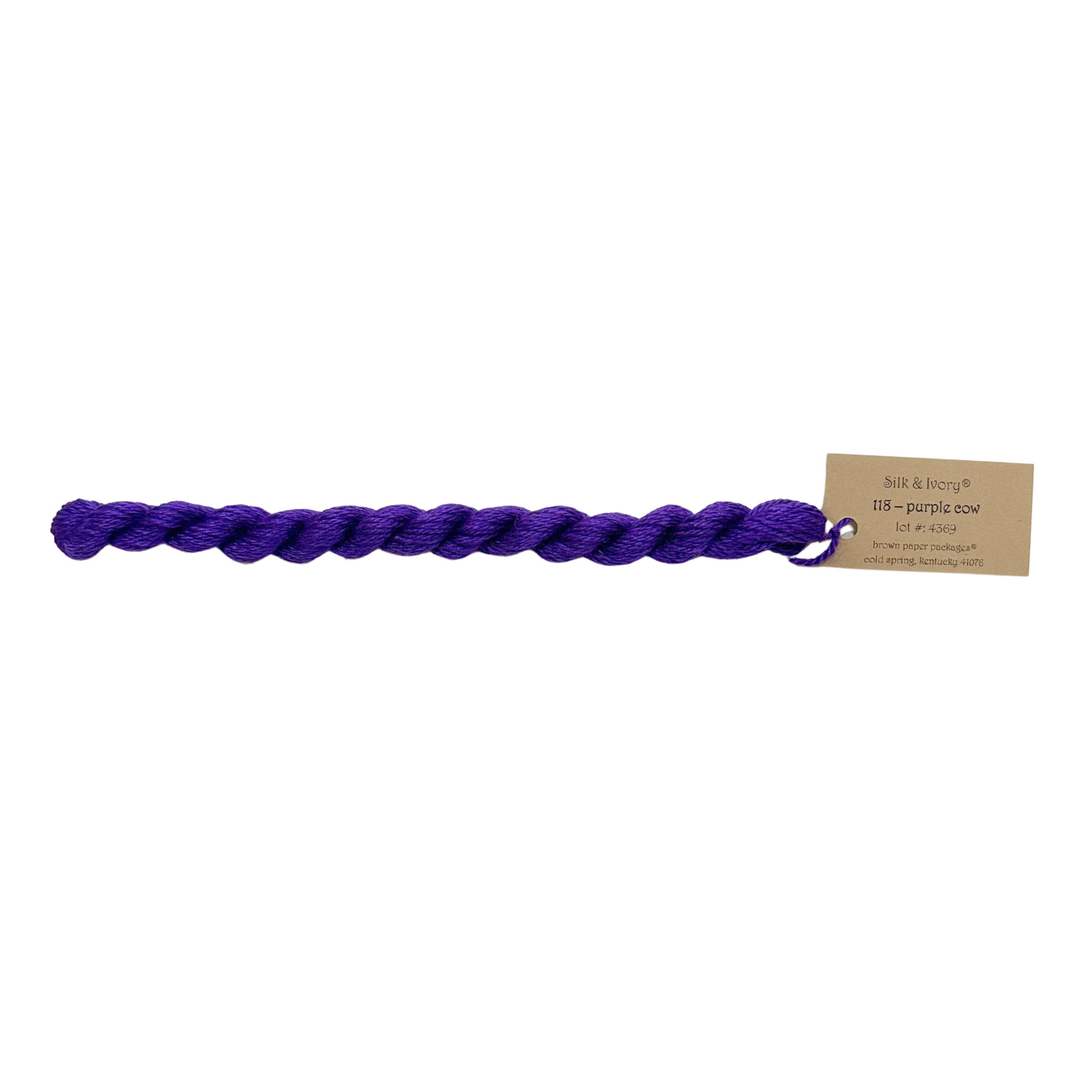 Silk & Ivory Thread - Purple Cow