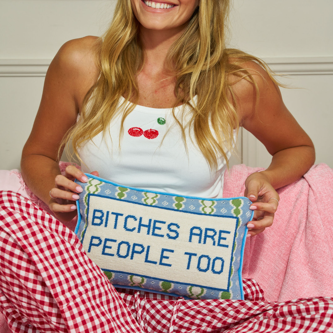 Bitches Are People Too - Needlepoint Pillow