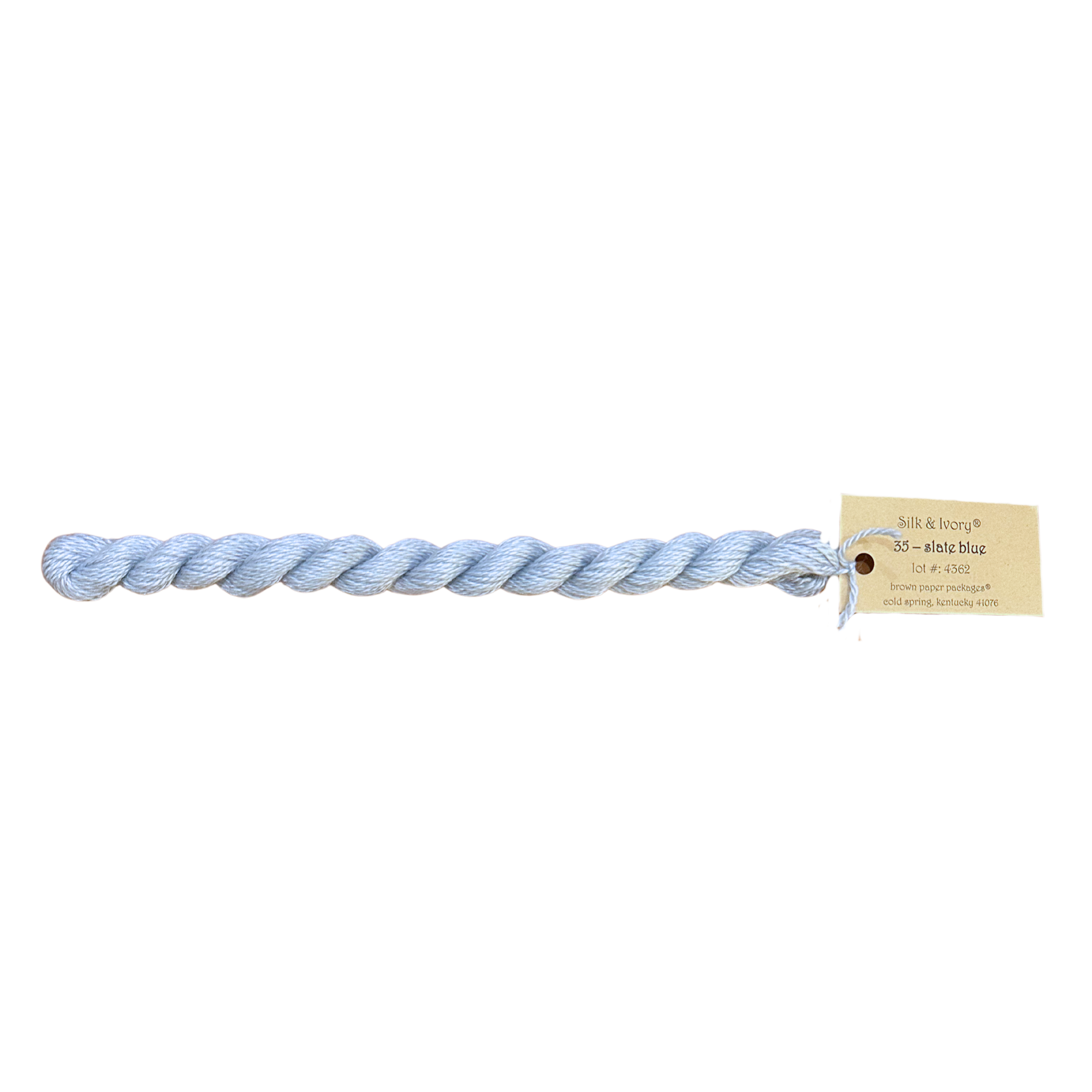 Silk & Ivory Thread - Slate Blue