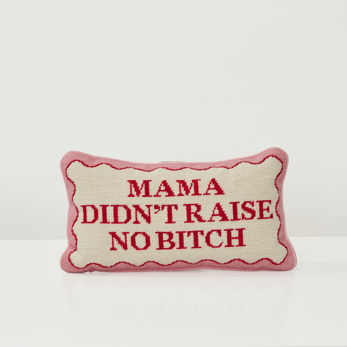 Mama Didn't Raise No Bitch - Needlepoint Pillow